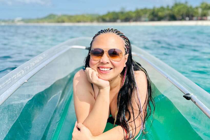 Boracay Island Rhythm Sunset Cruise - The water stop: swimming, snorkeling, and a slide