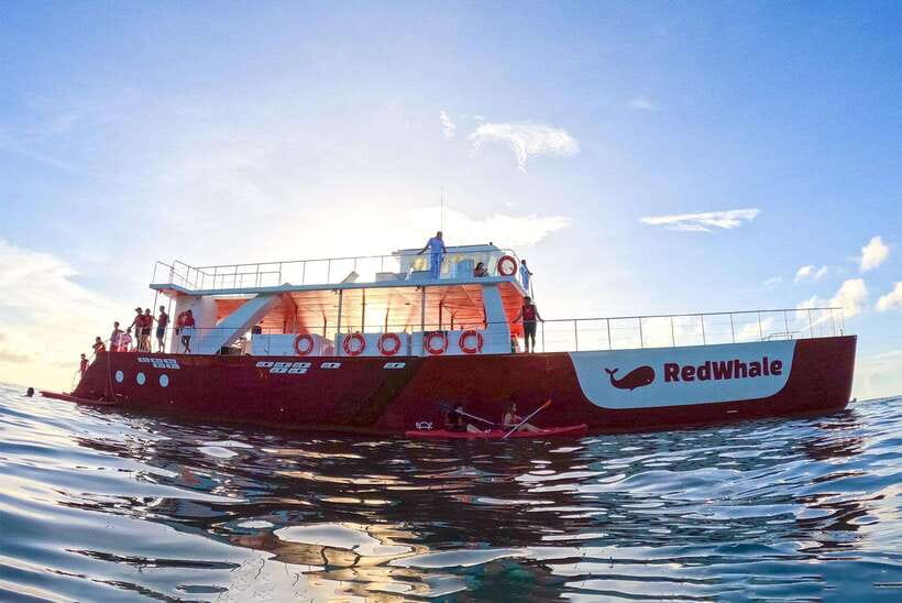 Boracay: Red Whale Party Cruise w/ Snacks & Water Activities - Kayaks, paddleboards, snorkeling, and the waterslide