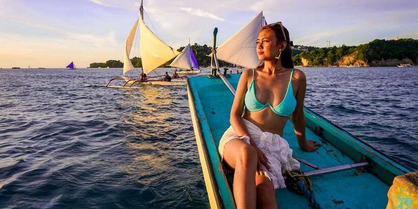 Boracay: Sunset Cruise with Water Activities - The mermaid tail, floats, and onboard photos