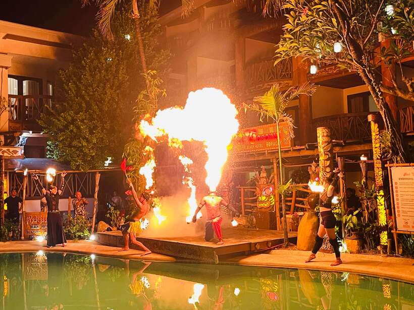 Borocay: Fire Dancing Show at Red Coconut Beach Hotel - A short show with a big visual payoff