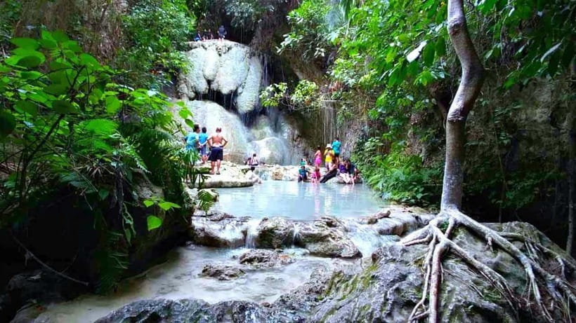 Cebu South Falls: Mantayupan, Kawasan, Inambakan & Aguinid - Inambakan Falls: the hands-on highlight in Ginatilan