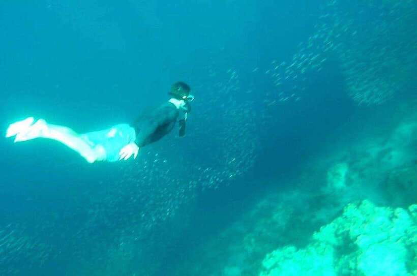 Cebu: Whale Shark, Inambakan Falls & Moalboal Sardine Tour - Inambakan Falls and its cool turquoise pool