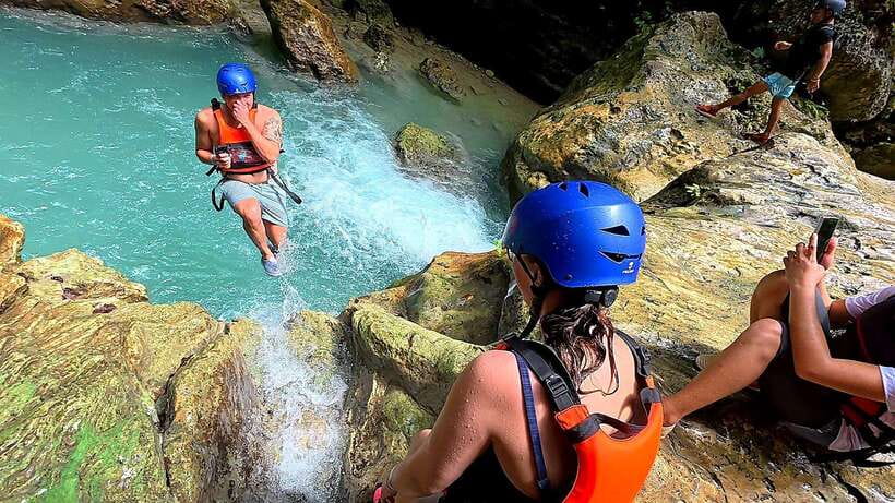 Cebu: Whale Shark Swim and Kawasan Canyoneering Tour - The optional zip line and jumps