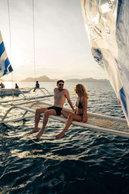 El Nido Islands: Private Paraw Day Sailing with Lunch - Papaya Beach, lunch and another round in the water