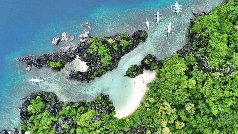 El Nido: Private Tour B with Snake Island and Caves - Cathedral Cave from the boat