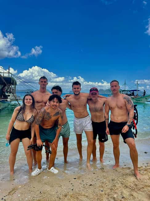 El Nido Tour C: Explore Hidden & Secret Beach Adventure - Helicopter Island begins the day with sand and reef