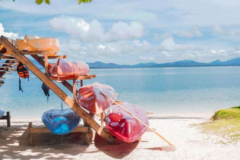 Puerto Princesa: Cowrie Island Guided Day Tour with Meal - White sand, coconut trees, and a cottage by the shore