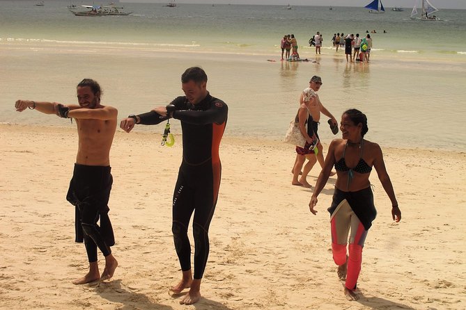 WaterColors - PADI Scuba Diver Certification in Boracay - Beach practice moves from shallow water to deeper water